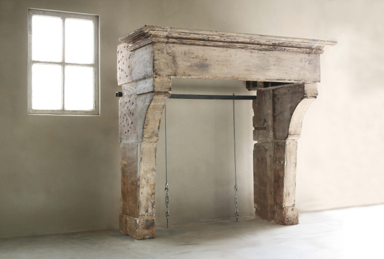 Authentic antique fireplace