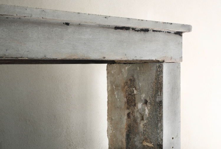 sober antique fireplace