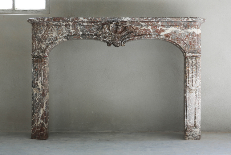 beautiful marble fireplace
