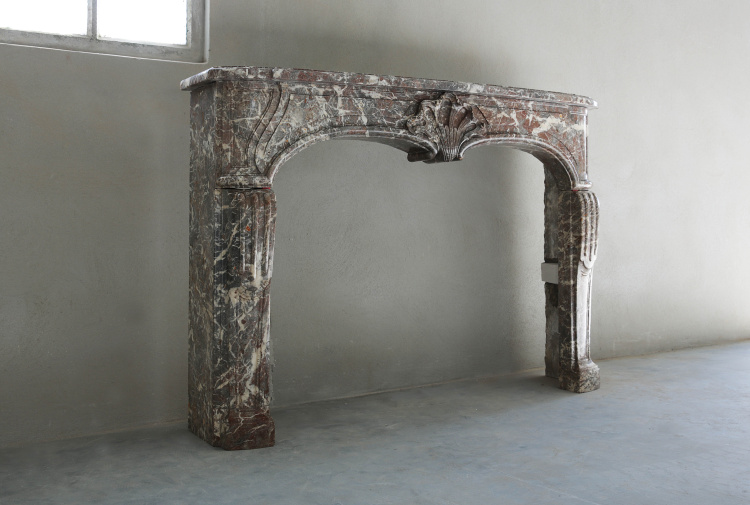 beautiful marble fireplace
