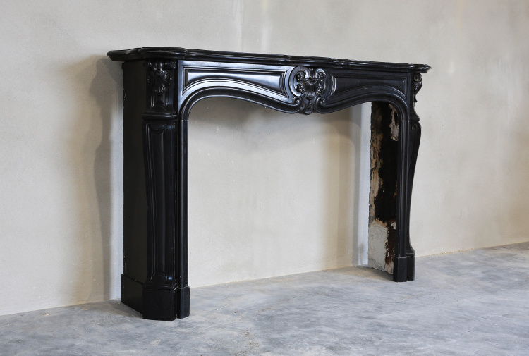 charming Noir de Mazy fireplace