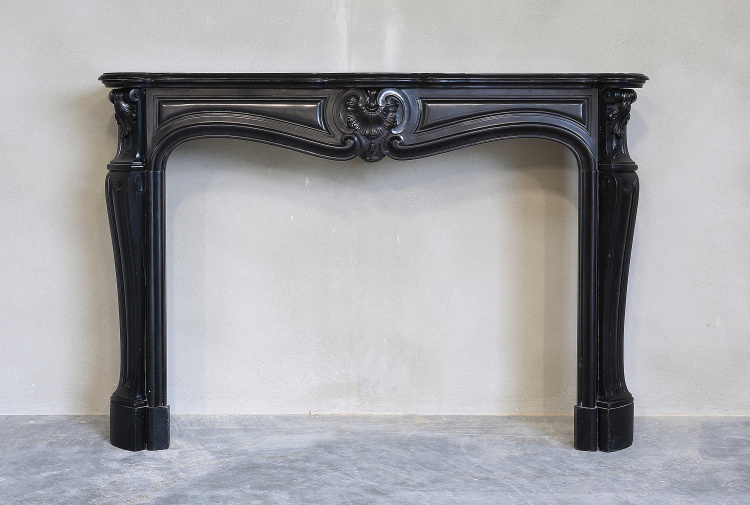 charming Noir de Mazy fireplace
