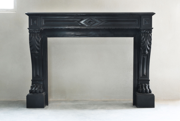 beautiful marble fireplace