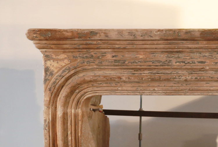 robust antique fireplace
