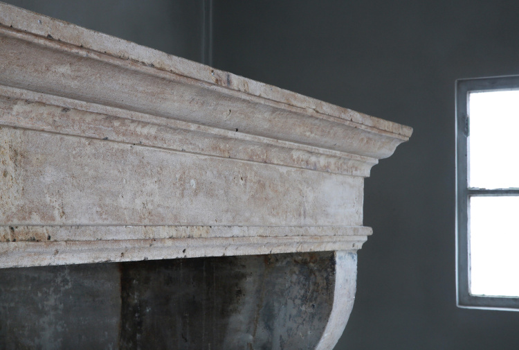 antique french castle chimney
