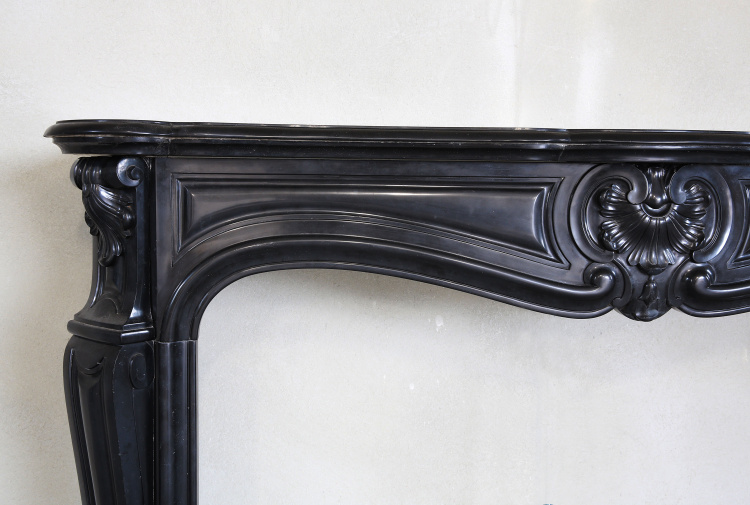 charming Noir de Mazy fireplace
