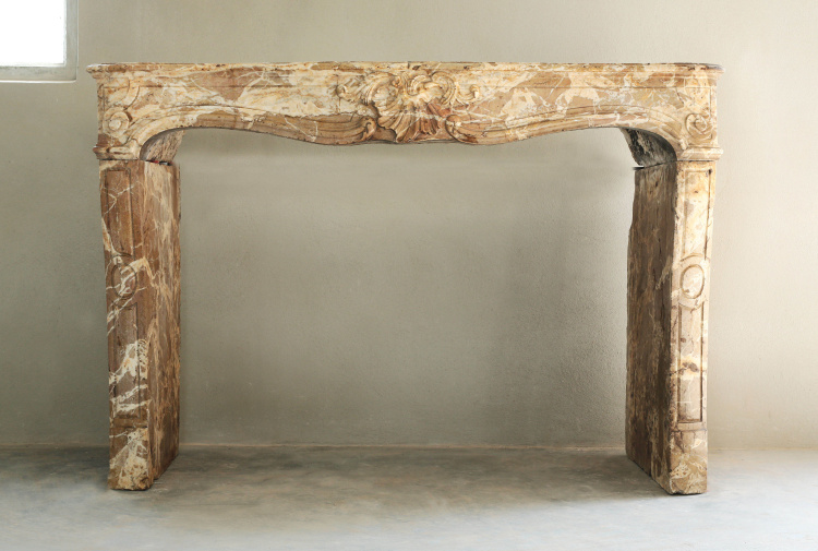 beautiful marble fireplace