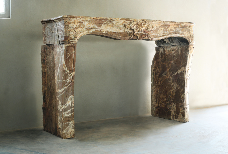 beautiful marble fireplace