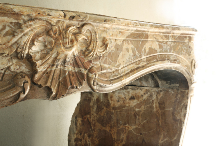 beautiful marble fireplace
