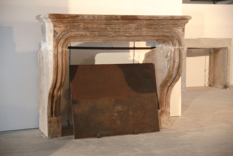 robust antique fireplace