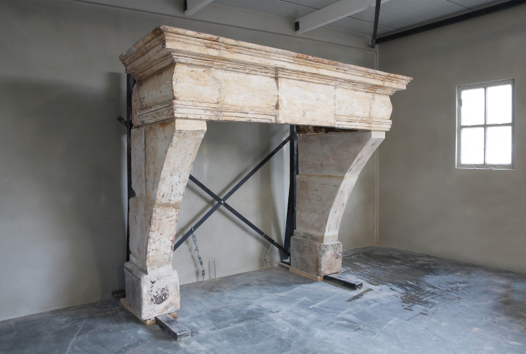 authentic antique fireplace