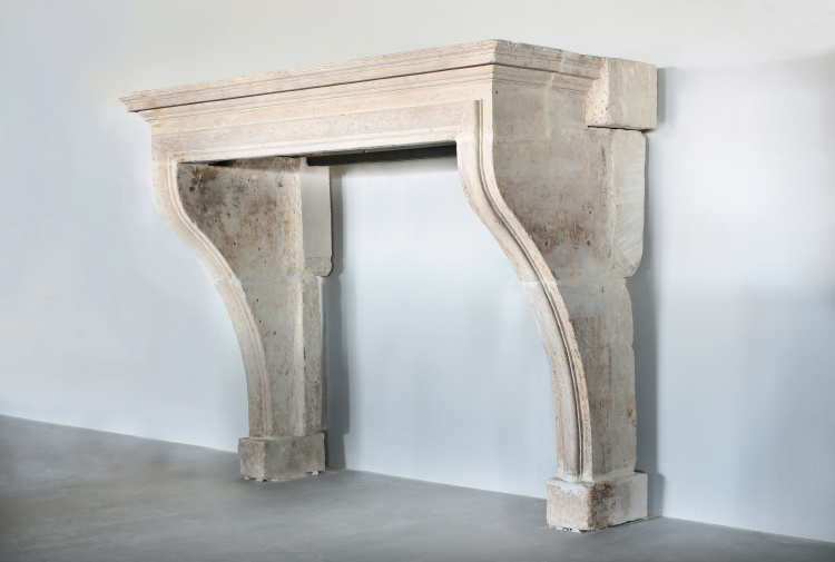 french antique fireplace