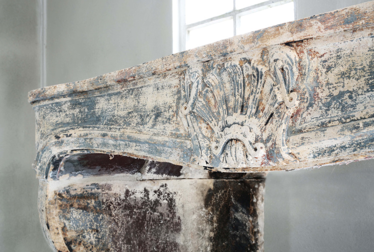 beautiful antique fireplace