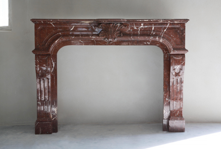 beautiful fireplace of marble