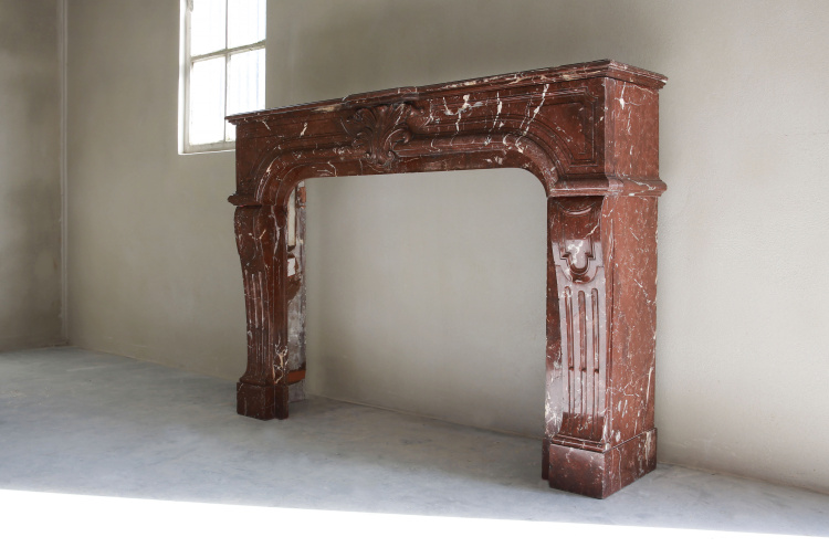 beautiful fireplace of marble