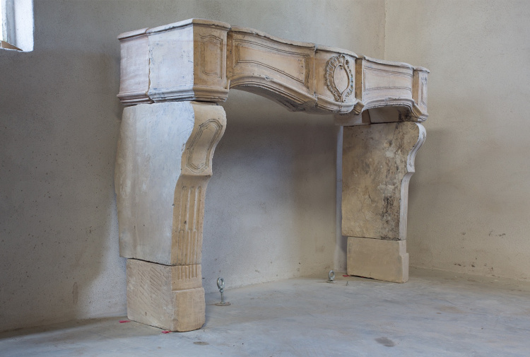 crafted antique fireplace