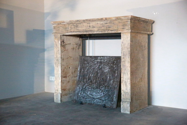 stately antique fireplace