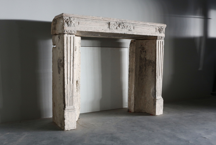 ornate antique fireplace
