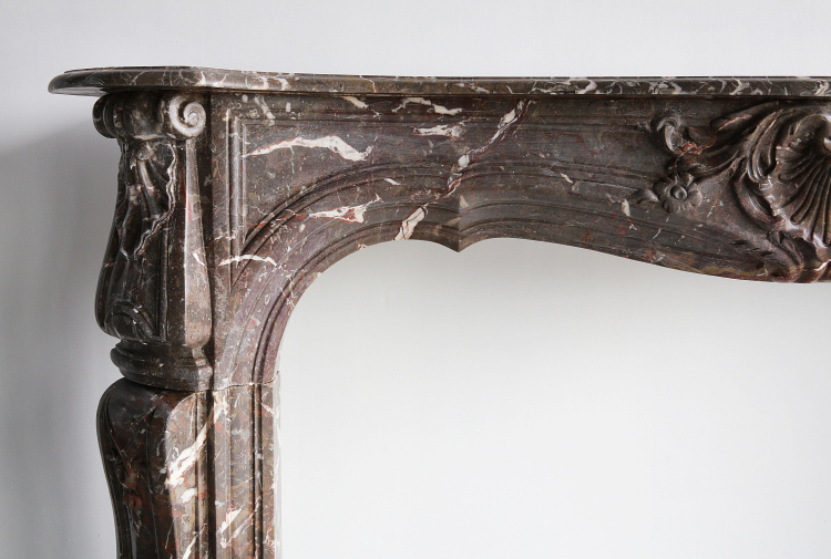 Unique marble fireplace