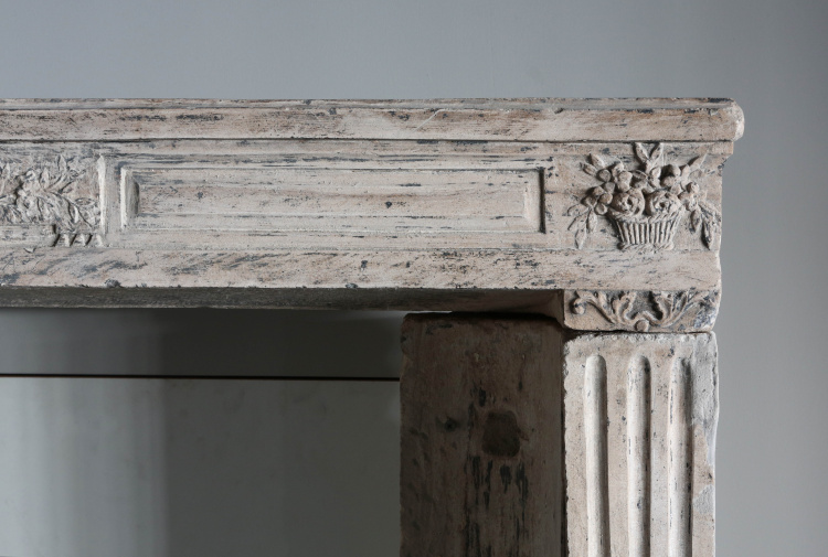 ornate antique fireplace