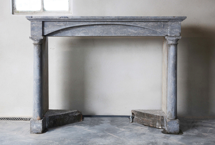 antique marble stone fireplace